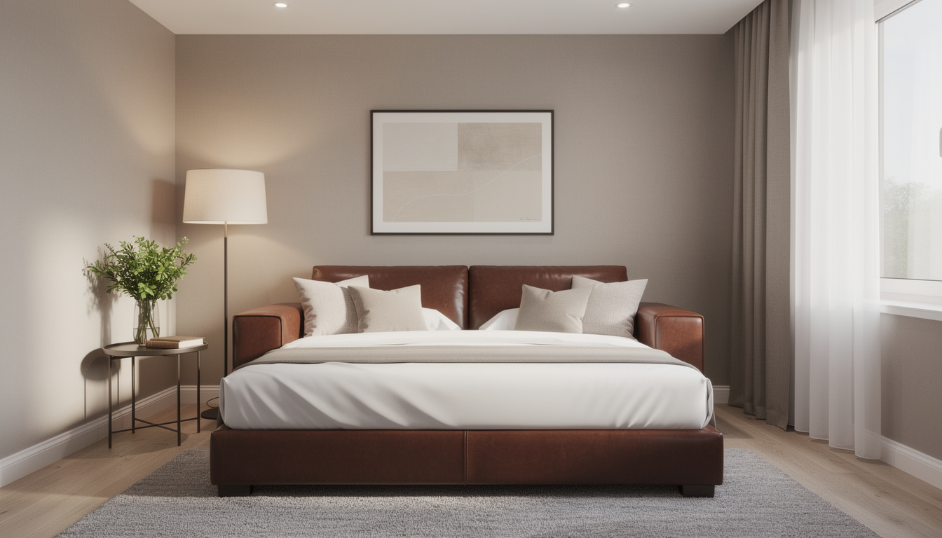 découvrez comment aménager une chambre d'amis accueillante et élégante avec un canapé convertible en cuir vachette, alliant confort, style et praticité.