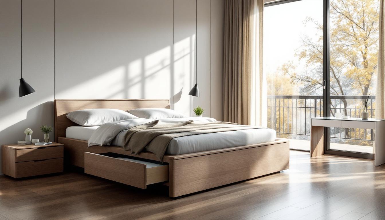 découvrez comment aménager votre chambre avec un lit coffre tendance offrant un espace de rangement pratique et optimisez votre espace avec style.