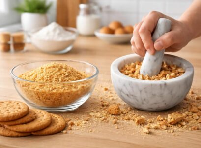 découvrez comment préparer facilement de la chapelure sans utiliser de pain, en utilisant simplement des biscuits écrasés pour une alternative originale et savoureuse.