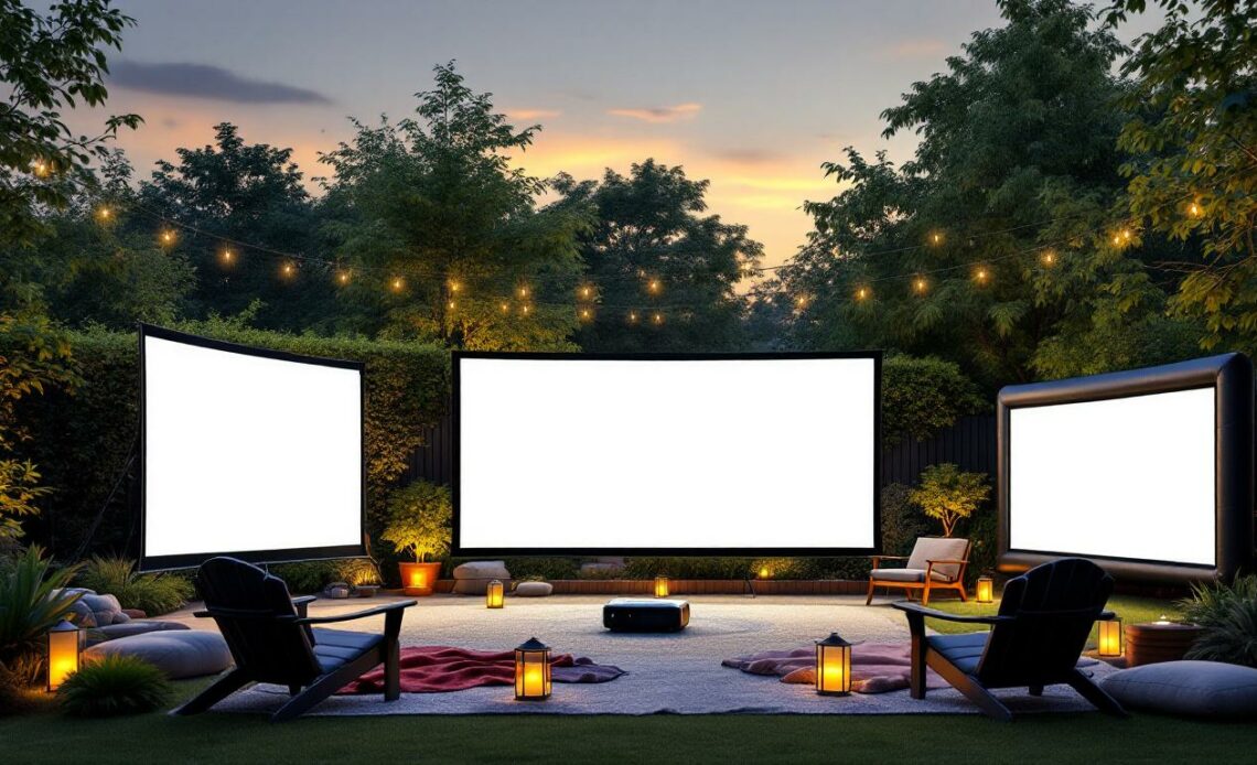 découvrez notre comparatif des meilleurs écrans de projection extérieur pour choisir celui qui correspond parfaitement à vos besoins et profiter d'une expérience cinéma en plein air.