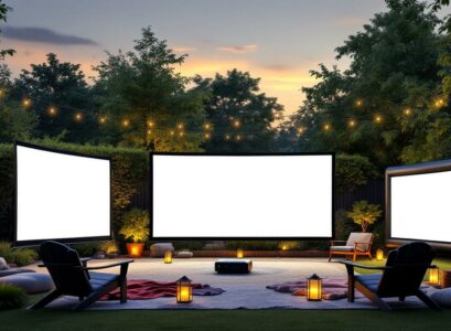 découvrez notre comparatif des meilleurs écrans de projection extérieur pour choisir celui qui correspond parfaitement à vos besoins et profiter d'une expérience cinéma en plein air.