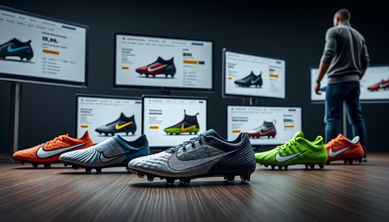 découvrez notre comparatif des prix des crampons de foot sur plusieurs sites de vente. trouvez les meilleures offres et choisissez le modèle qui vous convient le mieux pour améliorer votre performance sur le terrain.