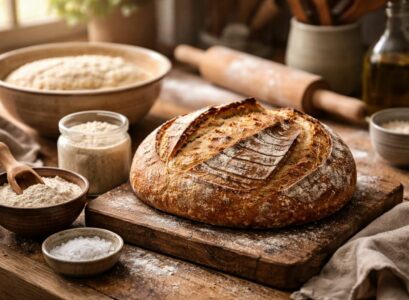 apprenez à préparer un pain au levain artisanal facilement grâce à notre recette simple et détaillée, idéale pour les débutants.