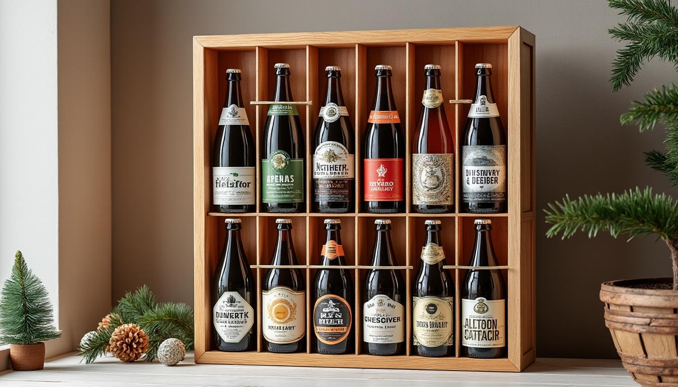 plongez dans l'univers des brasseries avec notre calendrier de l'avent sur le thème de la bière. chaque jour, une sélection unique de bières artisanales vous attend pour éveiller vos papilles et célébrer la magie des fêtes. idéal pour les passionnés de bière!