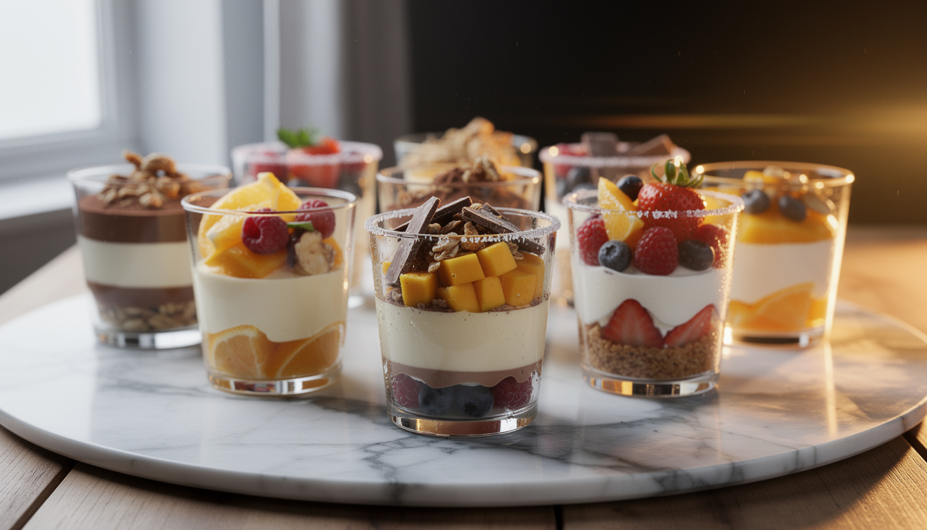 découvrez des idées gourmandes de desserts en verrines individuelles parfaits pour impressionner vos invités lors des fêtes. inspirez-vous avec nos recettes faciles et savoureuses.