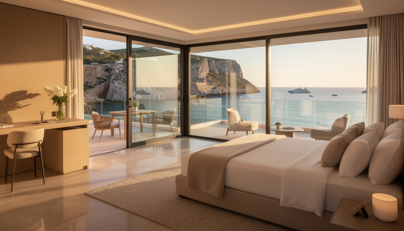 découvrez les hébergements les plus luxueux près de playa soleil à ibiza, espagne, alliant confort, élégance et vue imprenable pour un séjour inoubliable.