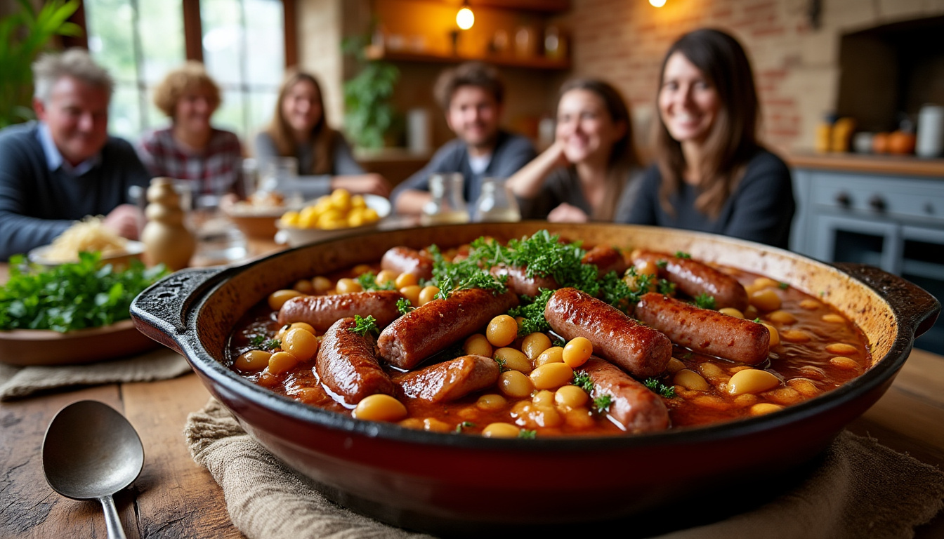 découvrez la recette du cassoulet proposée par le carnet de julie, un plat traditionnel gourmand à partager entre amis. suivez les étapes pour préparer ce délice convivial et impressionner vos invités avec une vraie spécialité du sud-ouest.