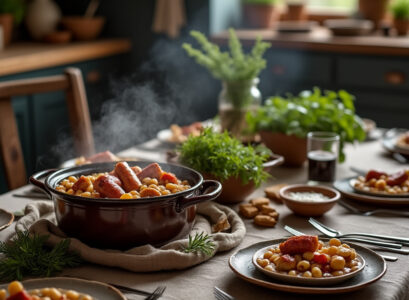 découvrez la recette authentique du cassoulet proposée par carnet de julie et partagez ce plat convivial et savoureux avec vos amis lors d’un repas gourmand.