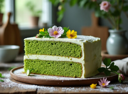 découvrez une recette facile de sponge cake au matcha, moelleux et savoureux, idéale pour surprendre et régaler vos invités lors de vos desserts ou goûters raffinés.