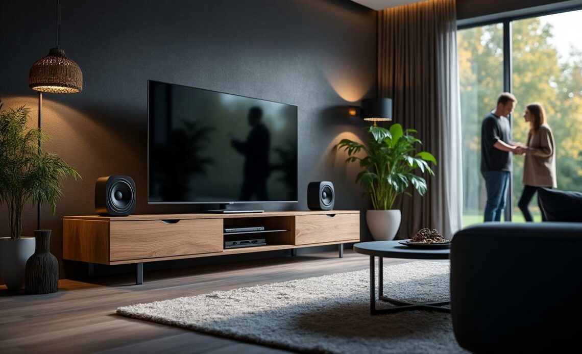découvrez chez leclerc le meuble tv avec enceinte intégrée idéal pour sublimer votre salon, alliant design moderne et qualité sonore exceptionnelle.