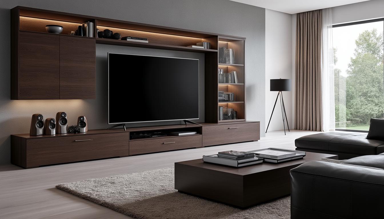 découvrez notre sélection de meubles tv avec enceinte intégrée chez leclerc pour allier design, praticité et expérience sonore exceptionnelle dans votre salon.