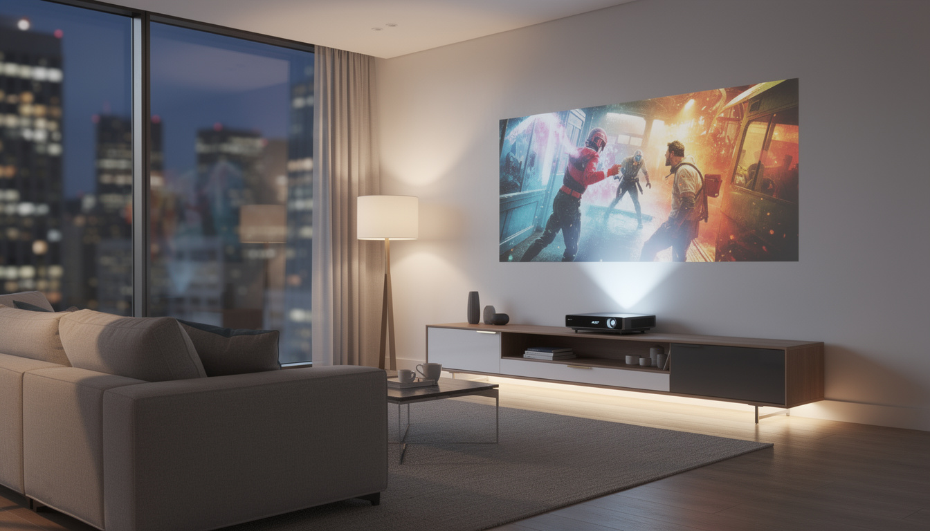 découvrez le vidéoprojecteur acer à focale courte alliant performance exceptionnelle et praticité, idéal pour un affichage net même dans les petits espaces.