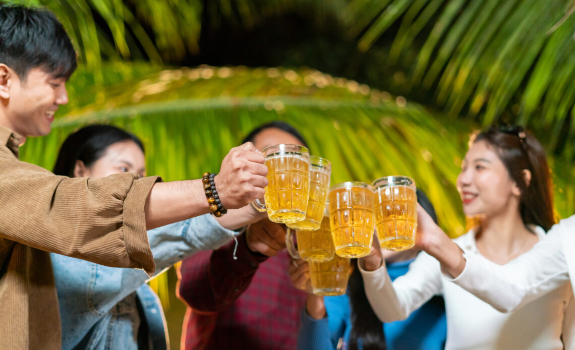 bière en groupe
