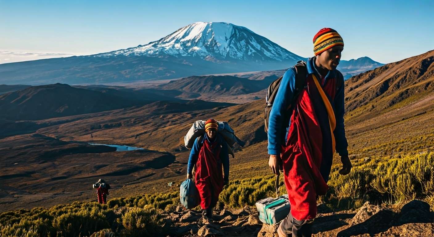 porteurs du Kilimandjaro